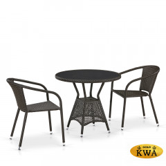Комплект плетеной мебели T707ANS/Y137C-W53 2Pcs Brown