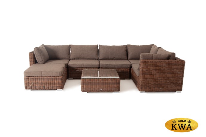 "Капри" трансформирующаяся лаунж-зона из искусственного ротанга, цвет коричневый