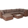 "Капри" трансформирующаяся лаунж-зона из искусственного ротанга, цвет коричневый
