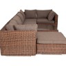 "Капри" трансформирующаяся лаунж-зона из искусственного ротанга, цвет коричневый
