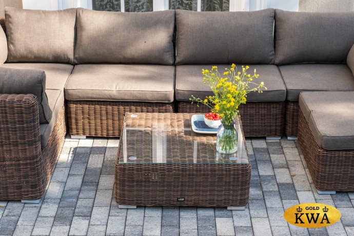 "Капри" трансформирующаяся лаунж-зона из искусственного ротанга, цвет коричневый