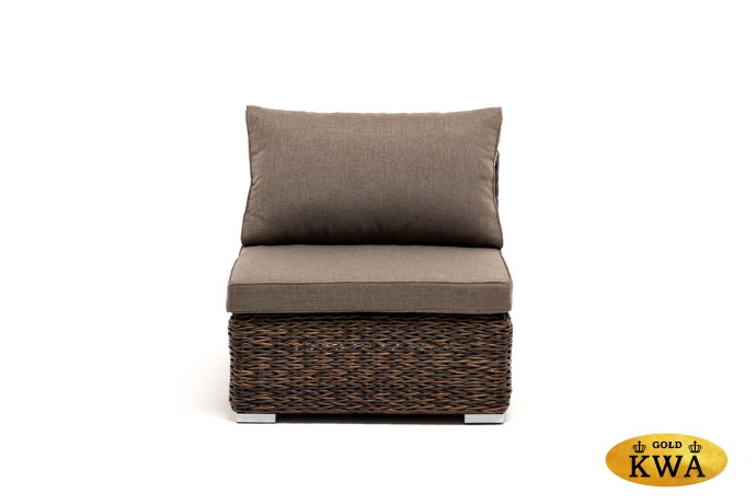 "Лунго" трансформирующийся диван из искусственного ротанга (гиацинт), цвет коричневый