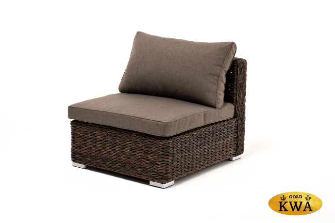 "Лунго" трансформирующийся диван из искусственного ротанга (гиацинт), цвет коричневый