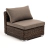 "Лунго" трансформирующийся диван из искусственного ротанга (гиацинт), цвет коричневый