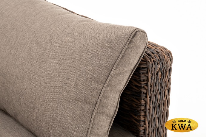 "Лунго" трансформирующийся диван из искусственного ротанга (гиацинт), цвет коричневый