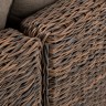 "Лунго" трансформирующийся диван из искусственного ротанга (гиацинт), цвет коричневый