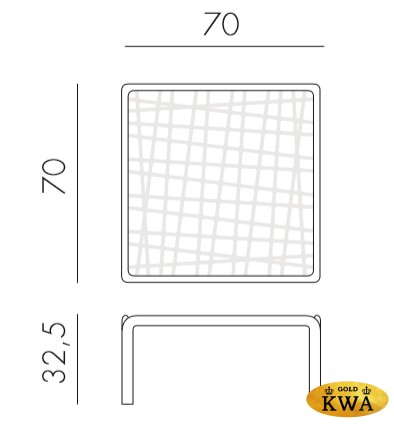 Столик пластиковый кофейный Nardi Komodo Tavolino Vetro