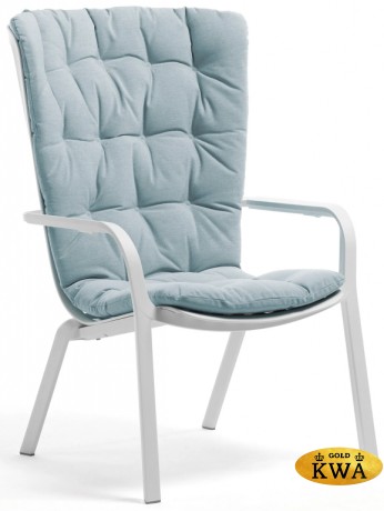 Лаунж-кресло пластиковое с подушкой