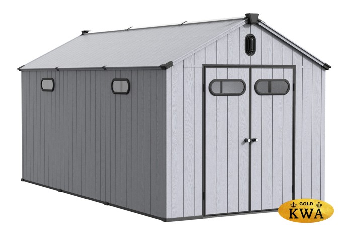 Сарай пластиковый Black Fox Summit 11,5м2, серый/темно-серый