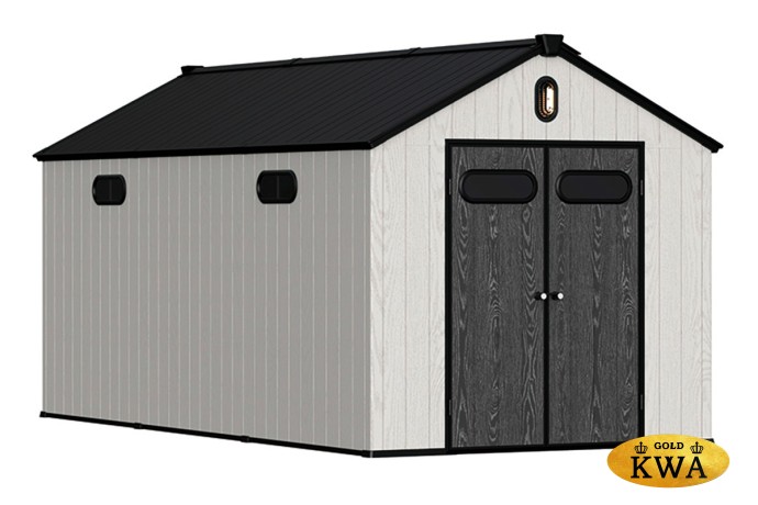 Сарай пластиковый Black Fox Summit 11,5м2, серый/темно-серый