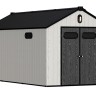 Сарай пластиковый Black Fox Summit 11,5м2, серый/темно-серый