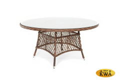 Эспрессо плетеный круглый диаметр 150 см. стол из искусственного ротанга, цвет коричневый