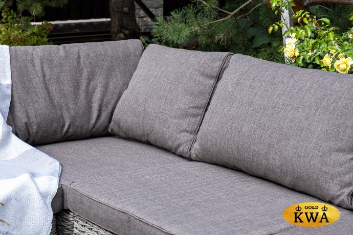 "Лунго" модуль диванный угловой с подушками, цвет графит (гиацинт)