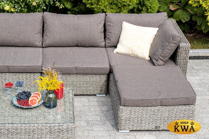 "Лунго" модуль диванный угловой с подушками, цвет графит (гиацинт)