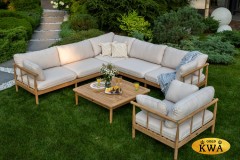 Софа из тика BUNGALOW 2-х местная с левым подлокотником  Joygarden