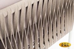 &quot;Касабланка&quot; диван модульный плетеный из роупа, каркас алюминий, роуп бежевый 20мм, ткань Neo ash