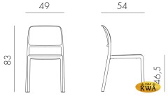 Стул пластиковый Nardi Riva Bistrot