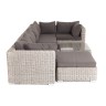 "Лунго" трансформирующаяся лаунж-зона из искусственного ротанга, цвет бежевый