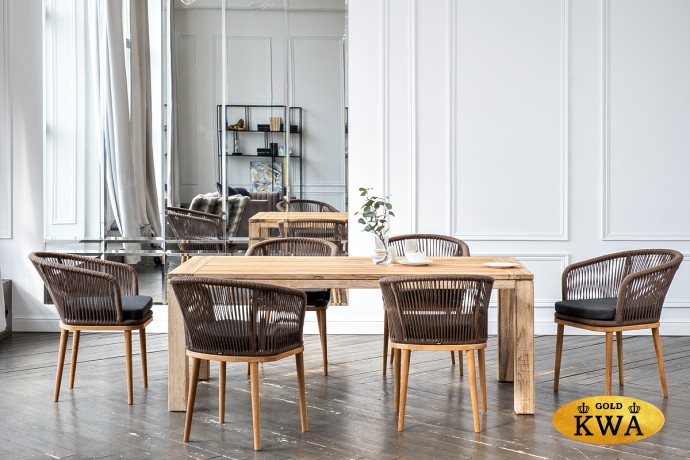 "Мадейра" обеденная группа на 6 персон, стулья "Марсель", роуп коричневый