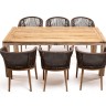 "Мадейра" обеденная группа на 6 персон, стулья "Марсель", роуп коричневый