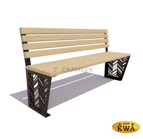 Скамейка «Гарнизон» без подлокотников (0,6 ангарская сосна,30х60)