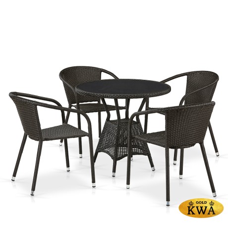 Комплект плетеной мебели T707ANS/Y137C-W53 4Pcs Brown