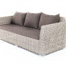 "Капучино" диван из искусственного ротанга трехместный, цвет бежевый