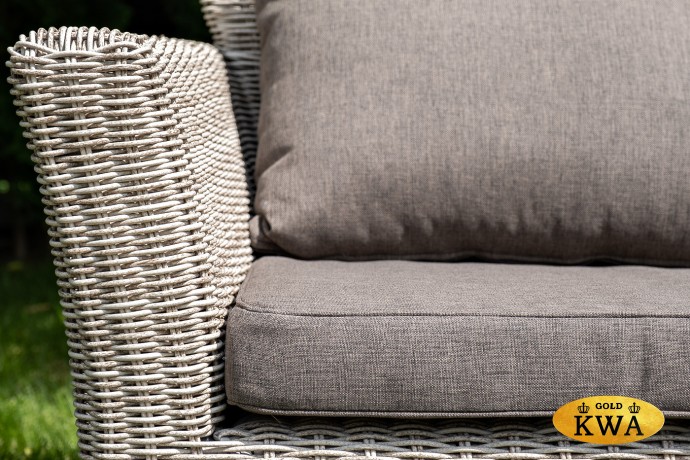 "Капучино" диван из искусственного ротанга трехместный, цвет бежевый