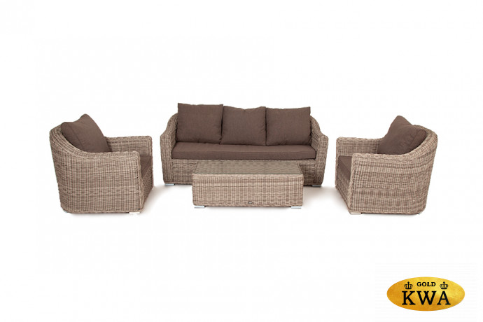 "Фабриция" лаунж-зона из искусственного ротанга, цвет серый