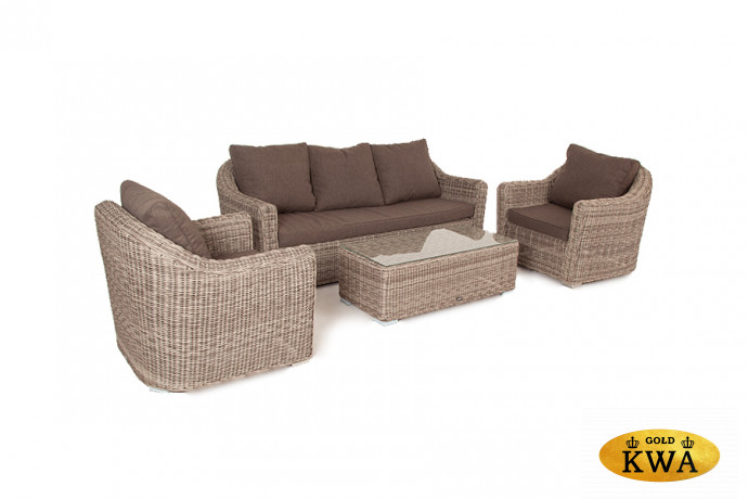 "Фабриция" лаунж-зона из искусственного ротанга, цвет серый