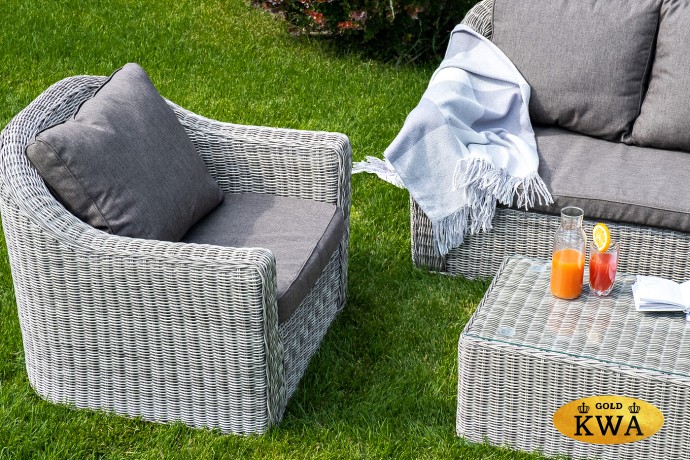 "Фабриция" лаунж-зона из искусственного ротанга, цвет серый