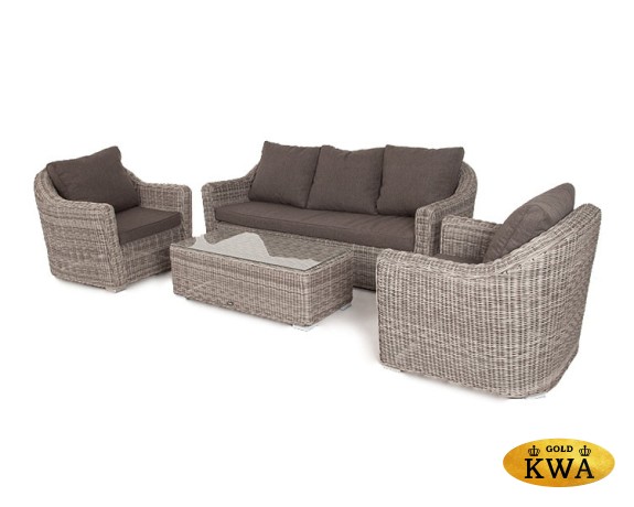 "Фабриция" лаунж-зона из искусственного ротанга, цвет серый