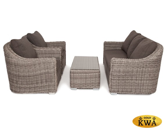 "Фабриция" лаунж-зона из искусственного ротанга, цвет серый