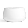 Кашпо TREEZ Effectory Gloss Низкая чаша Белый глянцевый лак в-30 см, д-49 см