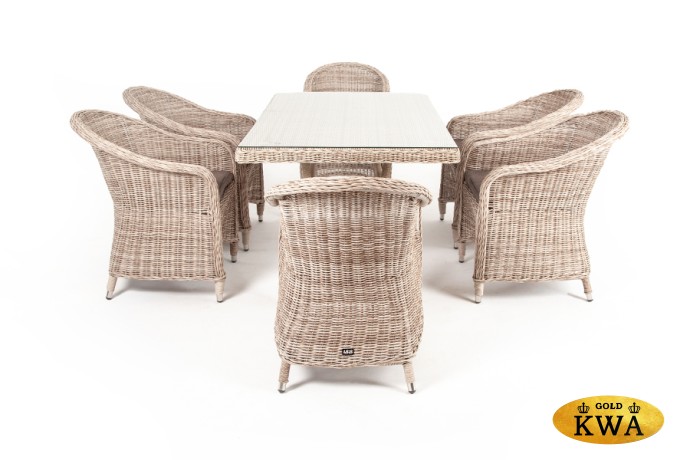 "Эспрессо" обеденная группа плетеная, цвет бежевый