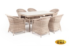 &quot;Эспрессо&quot; обеденная группа плетеная, цвет бежевый