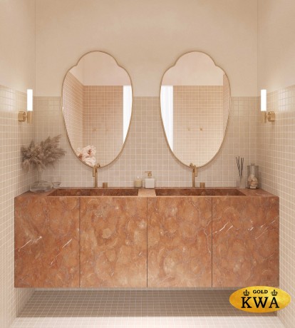 Milis Gold Зеркало в тонкой раме Smal