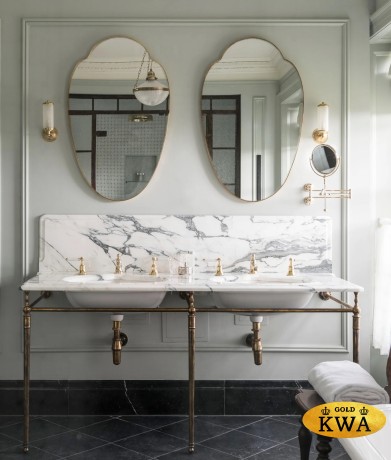 Milis Gold Зеркало в тонкой раме Smal