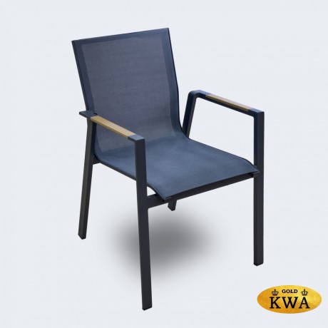 Стул SOLA серый - каркас карбон