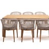 "Мадейра" обеденная группа на 6 персон, стулья "Марсель", роуп бежевый