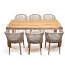 "Мадейра" обеденная группа на 6 персон, стулья "Марсель", роуп бежевый