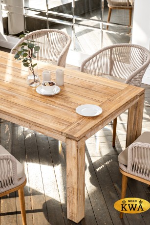 "Мадейра" обеденная группа на 6 персон, стулья "Марсель", роуп бежевый