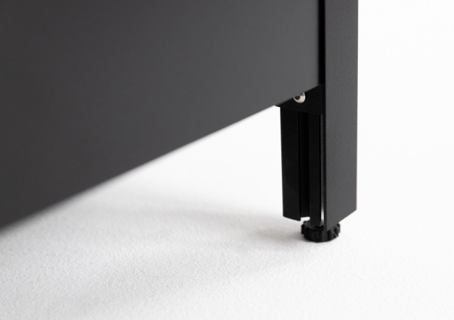 Шкаф напольный с газовой плитой Lounge D-14P, 40 см, черный/серый каспий