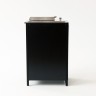 Шкаф напольный с газовой плитой Lounge D-14P, 40 см, черный/серый каспий