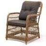 "Цесена" кресло плетеное из искусственного ротанга, цвет соломенный