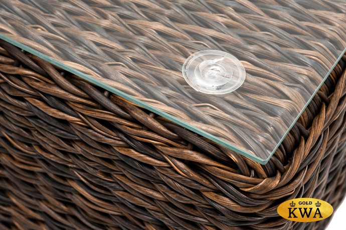 "Лунго" журнальный столик плетеный (гиацинт), цвет коричневый