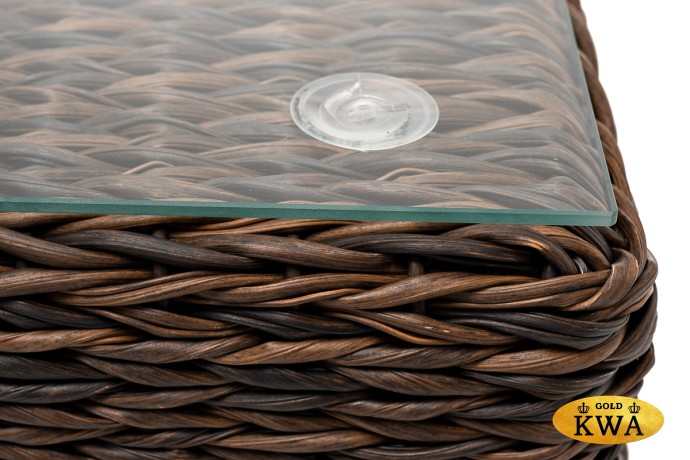 "Лунго" журнальный столик плетеный (гиацинт), цвет коричневый