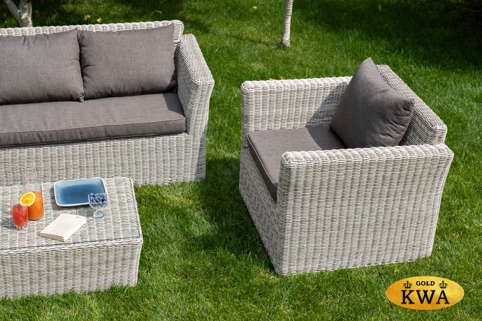 "Капучино" кресло из искусственного ротанга, цвет бежевый