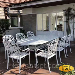 Белая садовая мебель из литого алюминия Tokyo 8