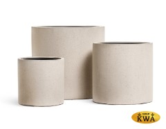Кашпо TREEZ Effectory Beton Цилиндр Белый песок в-51 см, д-53 см